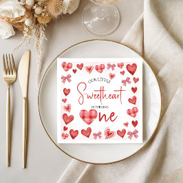 Sweetheart First Birthday Party Napkin Serviette