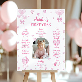 Sweetheart First Year Foto Meilenstein Poster