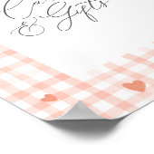Sweetheart Gingham Baby Shower Cards und Geschenke Poster (Ecke)