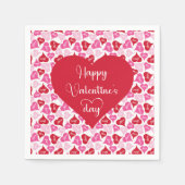 Sweetheart Hearts Napkins Valentine Table Decor Serviette (Vorderseite)