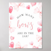 Sweetheart How Many in the Jar Baby Shower Sign Poster (Vorne)