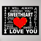 Sweetheart I Liebe Poster (Vorne)