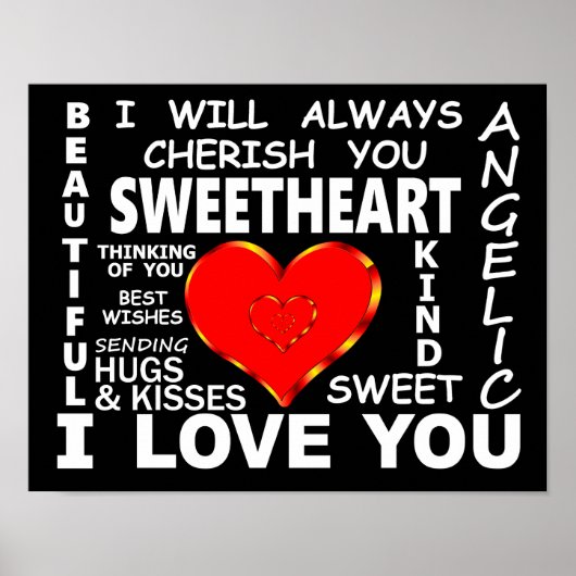 Sweetheart I Liebe Poster (Vorne)