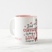 Sweetheart Iced Coffee is My Love Funky Customized Zweifarbige Tasse (Vorderseite Links)