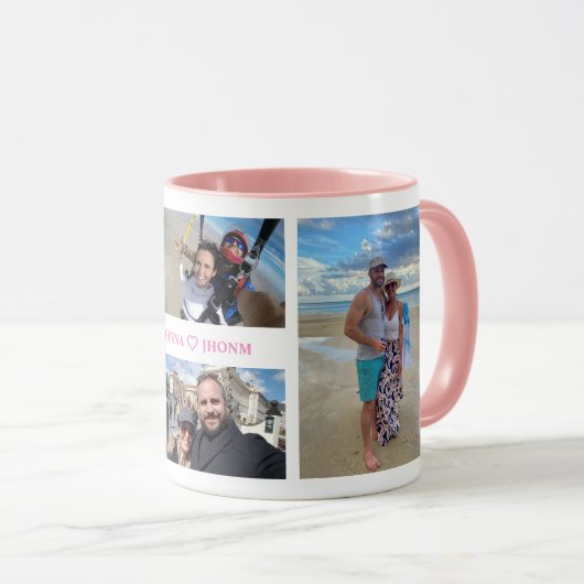 Sweetheart Initials EDITABLE COLOR Foto Tasse (VorderseiteRechts)