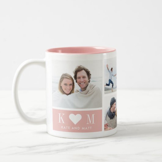 Sweetheart Initials EDITABLE COLOR Foto Tasse (Links)