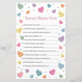 Sweetheart Kinderzimmer Rhyme Trivia Baby Showspie