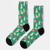 Sweetheart Kitten Valentine's Day Crew Socks Socken (Linkes Detail)