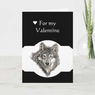 Sweetheart Leader of the Pack Wolf Valentine Feiertagskarte