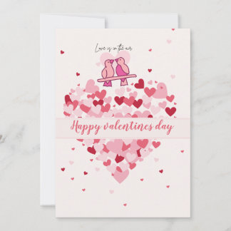 Sweetheart Lovebirds Heart Card - Happy Valentin Feiertagskarte
