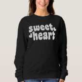 SweetHeart Modern Black Women's Valentinstag Sweatshirt (Vorderseite)