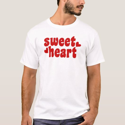 Sweetheart Modern Men's Valentinstag T-Shirt (Vorderseite)