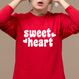 SweetHeart Modern Red Women's Valentinstag T-Shirt