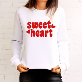 SweetHeart Modern Womens Valentinstag Sweatshirt
