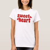 SweetHeart Modern Womens Valentinstag T-Shirt (Vorderseite)
