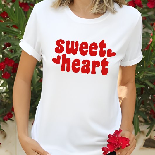 SweetHeart Modern Womens Valentinstag T-Shirt