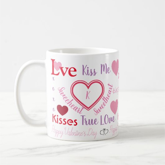 Sweetheart Monogramm-Tasse Kaffeetasse (Links)