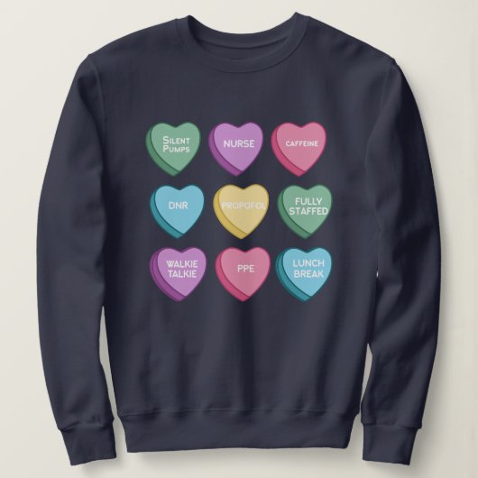 Sweetheart Nurses Valentine's Day Sweatshirt (Design vorne)