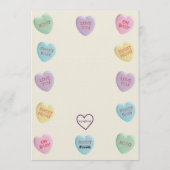 Sweetheart on the Way, Candy Baby Shower Einladung (Rückseite)