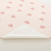 Sweetheart Pale Pink Small Sherpa Blanket Sherpadecke (3/4)