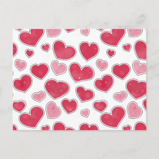 Sweetheart Paradise Valentine's Day Wrapping Paper Postkarte (Vorderseite)