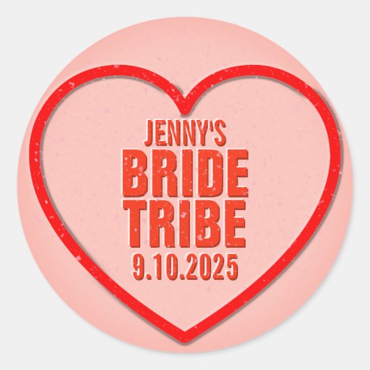 Sweetheart Personalisiert Bribe Runder Aufkleber (Vorderseite)