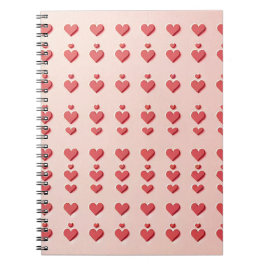Sweetheart Pink: Adorable Red Hearts Notizblock