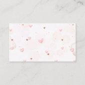 Sweetheart Pink Baby Duschbücher für Babykarten Begleitkarte (Rückseite)