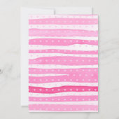 Sweetheart pink bow Valentines girl baby shower Dankeskarte (Rückseite)