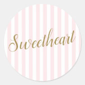 Sweetheart Pink Bride Baby Brautparty Geburtstag Runder Aufkleber (Vorderseite)