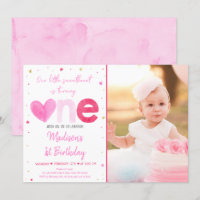 Sweetheart Pink Gold Herzens Erster Geburtstag