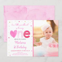 Sweetheart Pink Gold Herzens Erster Geburtstag