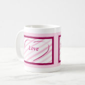 Sweetheart Pink Heart Coffee Tasse (Vorderseite Links)