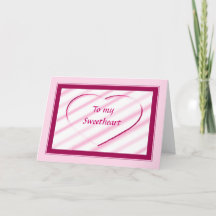 Sweetheart Pink Heart Design Valentine