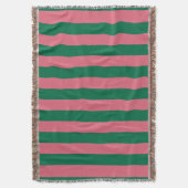 Sweetheart Pink Pickle Green Strip Decke (Vorderseite Vertikal)