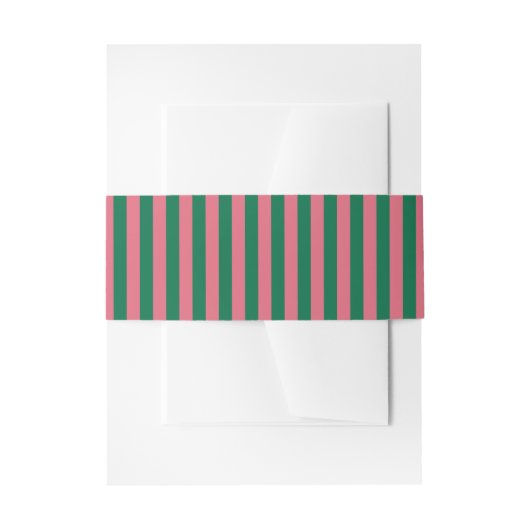 Sweetheart Pink Pickle Green Strip Einladungsbanderole (Vorderseite Beispiel)