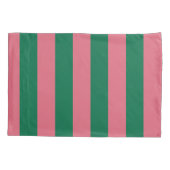 Sweetheart Pink Pickle Green Strip Kissenbezug (Rückseite-Links)