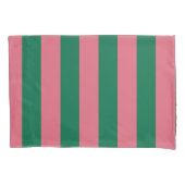 Sweetheart Pink Pickle Green Strip Kissenbezug (Vorderseite-Links)