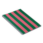 Sweetheart Pink Pickle Green Strip Notizblock (Rechte Seite)
