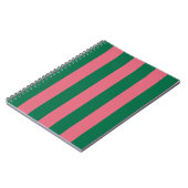 Sweetheart Pink Pickle Green Strip Notizblock (Linke Seite)