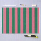 Sweetheart Pink Pickle Green Strip Seidenpapier (Handwerk)