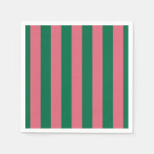 Sweetheart Pink Pickle Green Strip Serviette (Vorderseite)