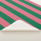 Sweetheart Pink Pickle Green Strip Sherpadecke (3/4)