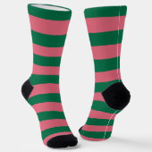 Sweetheart Pink Pickle Green Strip Socken (Gewinkelt)