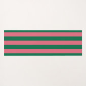 Sweetheart Pink Pickle Green Strip Yogamatte (Rückseite (Horizontal))