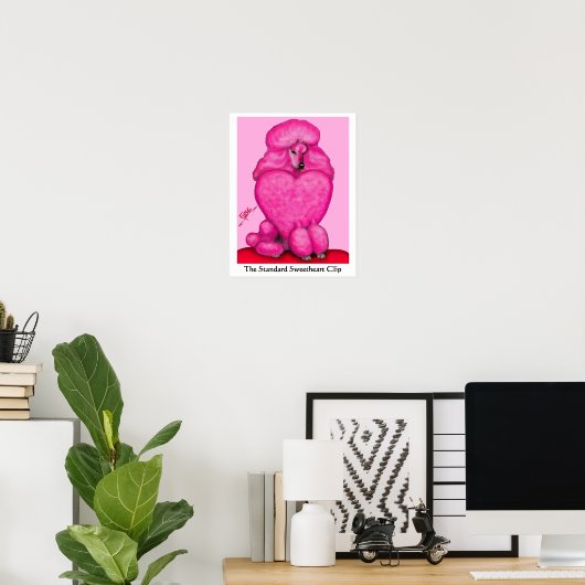 Sweetheart Poodle Canvas Print Poster (Heimbüro)