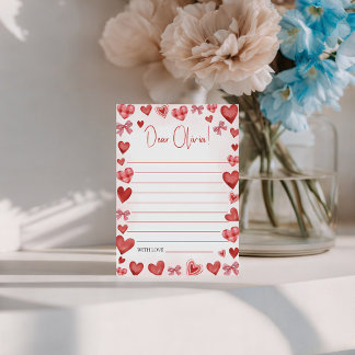 Sweetheart Printable Letter Template for Kids Einladung