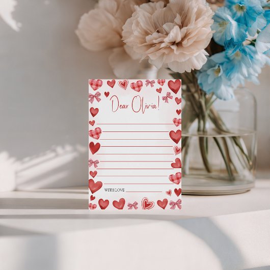 Sweetheart Printable Letter Template for Kids Einladung