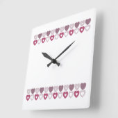 Sweetheart Quilt Tasse Quadratische Wanduhr (Winkel)