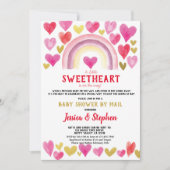 Sweetheart Rainbow Baby Dusche by Mail Wasserfarbe Einladung (Vorderseite)